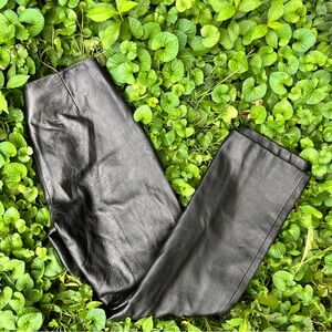 Vintage 90’s black butter lamb leather moto grunge trousers